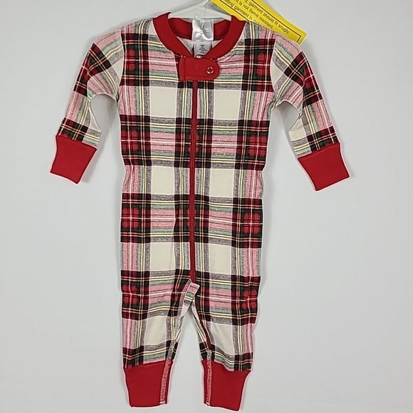 NEW Hanna Andersson Unisex Pajama One Piece Holiday Family Sleeper 3-6 Mo NWT